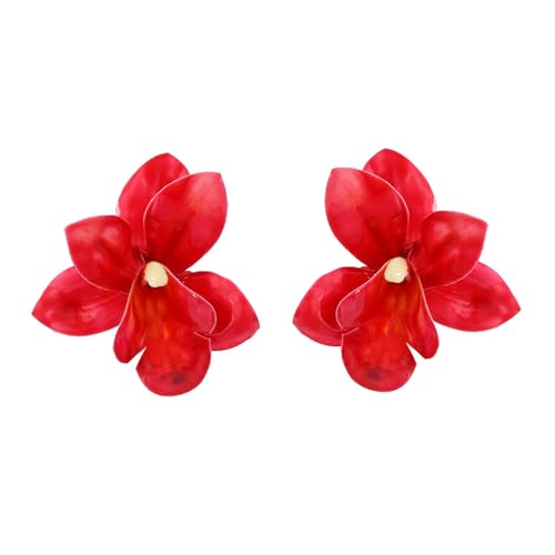 Leichte Böhmische Böhmische Florale Ohrringe Allergie Resistente Plastikschmuck Für Empfindliche Hautpartyzubehör Leichte Plastikohrohrstollen Für Empfindliche Haut von Fahoujs