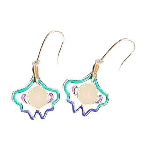 Leichtes Bambus Design Statement Ohrringe Versilberte Ausgefeilte Postfließende Randdetails Für Kostümfeier von Fahoujs