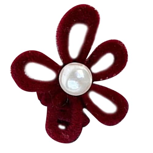 Mädchen Pony Clip Haarnadel Beflockung Mini Kopfschmuck Sommer Haar Kopfbedeckung Blume Beflockung Blume Haarnadel Blume Haarspange von Fahoujs