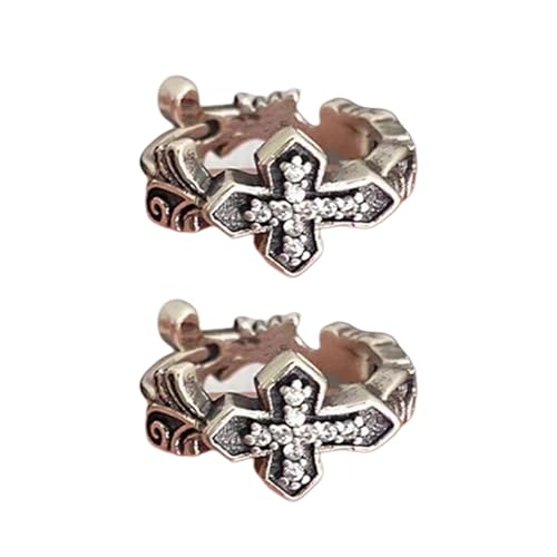 Maskuline Einzelohrschmuck Punk Inspirierte Kreuze Designs Robuste Leichtmetallebenen Tragbar Für Streetwear Enthusiasten Vintage Croses Ohrringe von Fahoujs