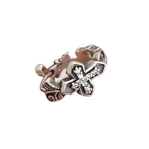 Maskuline Einzelohrschmuck Punk Inspirierte Kreuze Designs Robuste Leichtmetallebenen Tragbar Für Streetwear Enthusiasten Vintage Croses Ohrringe von Fahoujs