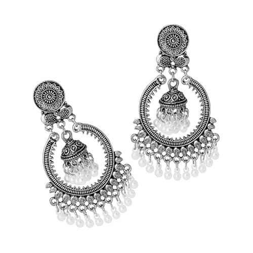 Mode Dangle Ohrringe Handgefertigte Perlen Quasten Statement Für Frauen Die Tägliche Outfits Übereinstimmen Vintage Dangle Ohrringe von Fahoujs