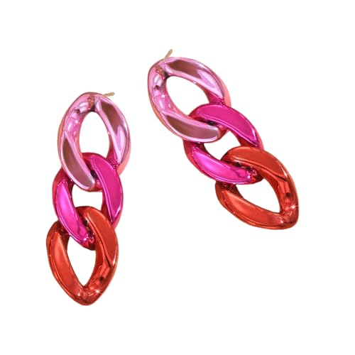 Mode Ohrringe Der Modischen Süßigkeitenfarbe Kette Lebendiger Kettenohrringe Schmuck Für Die Moderne Modeliebhaberkollektion Trendy Statement Schmuck von Fahoujs