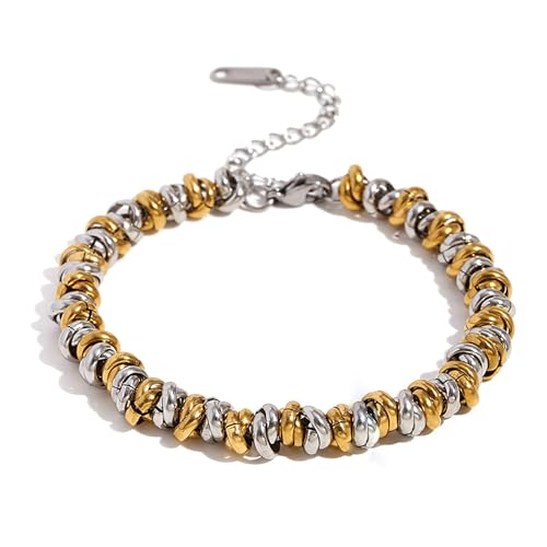 Mode Schmuck Edelstahl Perlenarmband Einzigartige Kreise Halskette Charme Armband Geeignet Für Frauen Präsentieren Partyschmuck Mode Schmuck Edelstahl Perlenarmband Einzigartige Kreise Halskette Charme Armband Geeignet Für Frauen Präsentieren Partyschmuck von Fahoujs