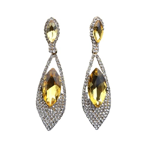 Mode Strasssteine ​​Kronleuchter Ohrringe Stylish Kubic Zirkonia Ohrbekleidung Für Elegante Veranstaltung Handgefertigte Hochzeit Schmuck von Fahoujs