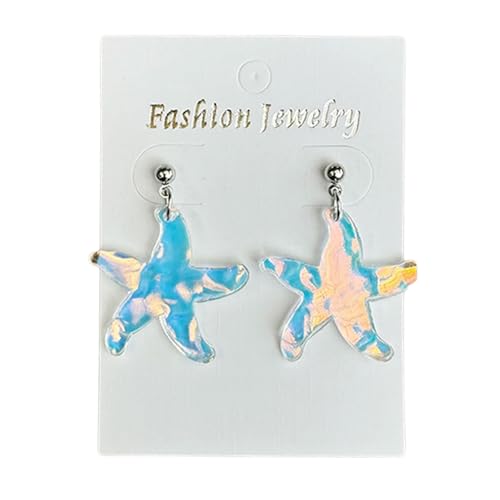 Modeohrringe Ohrschmuck Stilvolle Ohrringe Ozean Thema Drop Acryltextur Für Verschiedene Anlässe Farbenfrohe Ohrbedeckung von Fahoujs