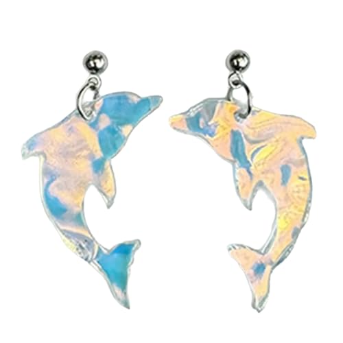 Modeohrringe Ohrschmuck Stilvolle Ohrringe Ozean Thema Drop Acryltextur Für Verschiedene Anlässe Farbenfrohe Ohrbedeckung von Fahoujs