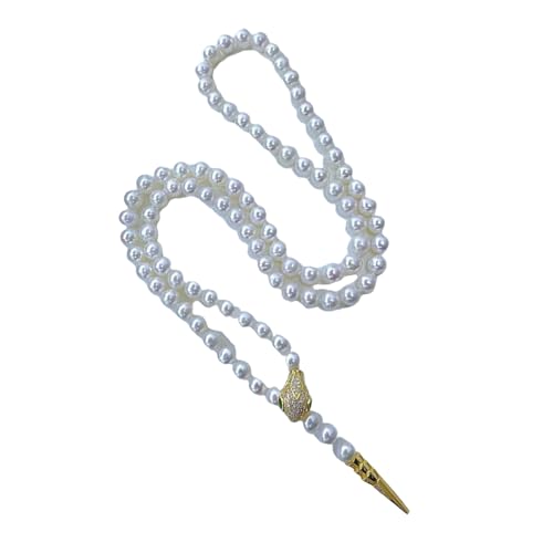 Nachahmung Perlen Perlen Halskette Halskette Verstellbare Länge Neckkette Für Abendpartys Und Lässige Versammlungen Elegante Partykette von Fahoujs