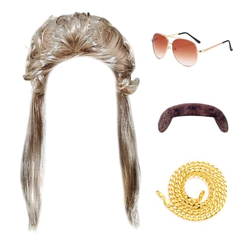 Natural Hair Ersatz Cosplay Kostüm Perücken Synthetisches Haar Lockige Perücken Für Frauen Und Mädchen Themenparty Perücken von Fahoujs