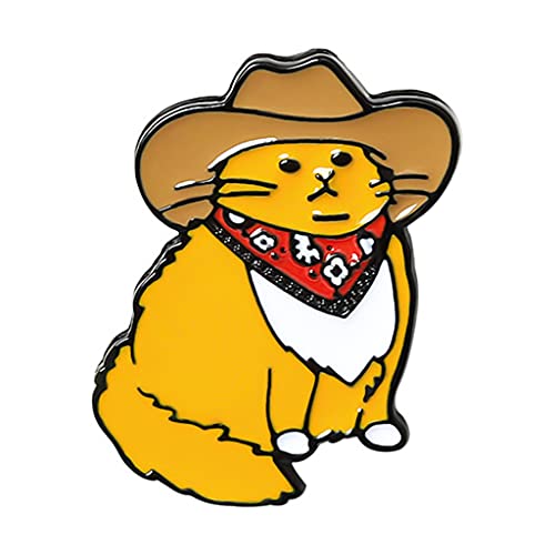 Netter Cartoon Humor Cowboy Für Katzenstil Brosche Kindertag Geschenk Western Cowboy Für Katzenstil Badge Lustiger Rucksack Brosche Schmuck Schmuck von Fahoujs