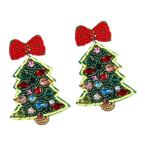 Ohrringe Mit Stilvollem Weihnachtsmotiv Für Frauen Perlen Feiertagsohrringe Accessoires Elegant Festlicher Schmuck Mode Weihnachtsschmuck von Fahoujs