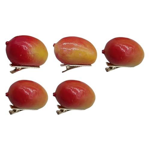Packung 5 Fruchtmangos Haarclip Barrettes Mode Ornament Für Studenten Und Jugendliche Frauen Mangoes Haarclip Geeignet von Fahoujs