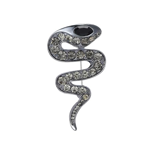 Praktische Legierungsschlangenschlange Brosche Kragen Pin Accessoire Mit Komplizierten Strasssteinen Für Modeliebhaber Unisex Mode Brosche von Fahoujs