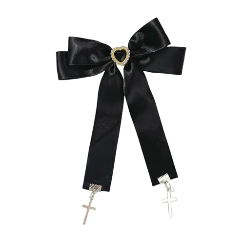Punk Haarclip Mit Kruzifixs Anhänger Bowknot Barrettes Non Rust Spring Clip Für Weibliche Halloween Haarstyling Werkzeuge von Fahoujs