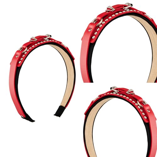 Punk Nieten Stirnband PU Studs Hair Hoop Rock Accessoire Für Erwachsene Unisex Rock Studs Kopfbedeckung Accessoire Punk Nieten Stirnband PU Studs Hair Hoop Rock Accessoire Für Erwachsene Unisex Rock Studs Kopfbedeckung Accessoire von Fahoujs