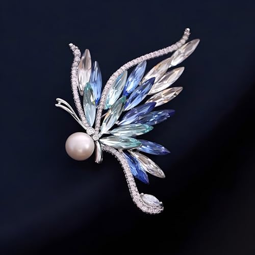 Raffinierte Kristallschmetterfly Brosche Pin Unisex Mode Broschen Legierungstextur Für Multifirtional Styling Option Raffinierte Brosche Für Frauen von Fahoujs