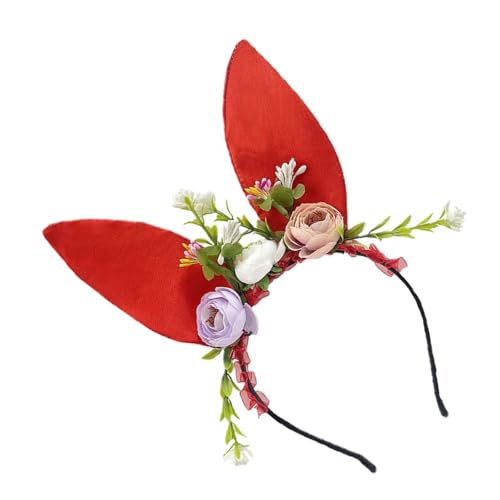 Realistics Blumenmuster Haare Hasen Ohrform Modische Stirnbänder Teen Party Accessoire Realistics Blumenmuster Haare Hasen Ohrform Modische Stirnbänder Teen Party Accessoire von Fahoujs