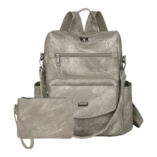 Rucksäcke Geldbeutel Frauen Wasserdichte Anti Diebstahl Leder Rucksäcke Travel Rucksacks Geldbeutel Handtasche Frauenbeuler von Fahoujs