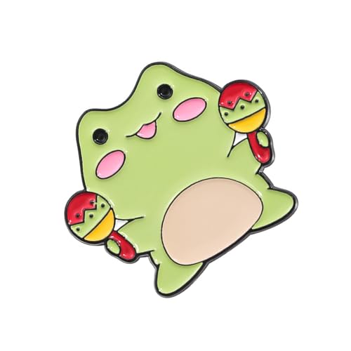 Schöne Frogs Band Pins Schmuck Einzigartige Tiermusiker Broschen Revers Abzeichen Für Kinder Und Freund Schmuckgeschenk Drum Pin von Fahoujs