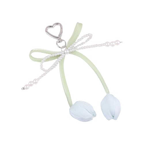 Schöne Tasche Charms Keychain Perle Bogen Anhänger Geldbeutel Für Frauen Rucksack Handtasche Ästhetische Auto Keyring Accessoires Bag Anhänger Zauber von Fahoujs