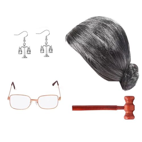 Schulveranstaltung Old Lady Cosplay Set Synthetische Traditionelle Erwachsenenperücken Für Schulfeiern Schulveranstaltung Old Lady Cosplay Set Synthetische Traditionelle Erwachsenenperücken Für Schulfeiern von Fahoujs