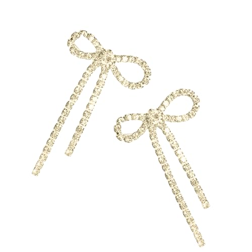 Sparkling Ribbon Drop Ohrringe Baumeln von Fahoujs