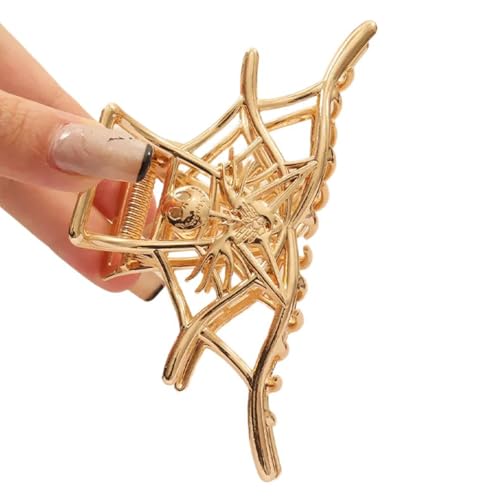 Spinnnetz Haarclip Haarklaue Clip Fashion Cooles Schmuck Fang Skelett Barrettes Haarstyling Werkzeug Ornamente von Fahoujs