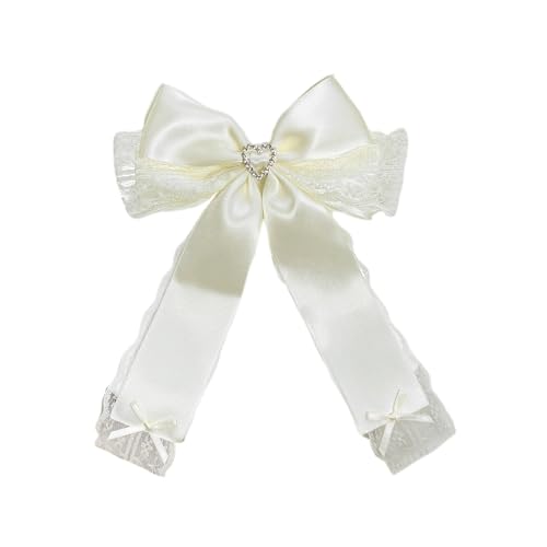 Spitzen Haarclip Bögen Balletcore Große Bögen Herz Flach Clip Balletcore Haarnadelbögen Eleganter Haarclip Für Bündel von Fahoujs