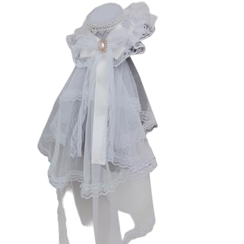 Spitzenschleier Mit Haarclip Für Frauen Langes Band Haar Bögen 2000er Punk Anime Haare Barrettes Alle Passenden Party Kopfstücke von Fahoujs