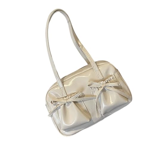 Stilvolle Bögen Detail Umhängetasche Pendler Freundliches Design Geräumiges Innenraum Achselstärke PU Handtasche Für Frauen Mädchen Elegante Handtasche von Fahoujs