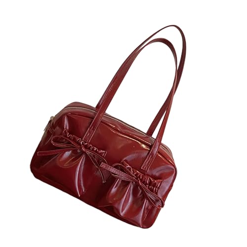 Stilvolle Bögen Detail Umhängetasche Pendler Freundliches Design Geräumiges Innenraum Achselstärke PU Handtasche Für Frauen Mädchen Elegante Handtasche von Fahoujs