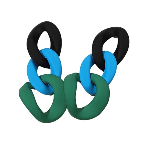 Stilvolle Bunte Acryl Drop Ohrringe Mode Schmuck Acryltextur Perfekt Für Partys Und Alltagsoutfits Unregelmäßige Ohrringe von Fahoujs