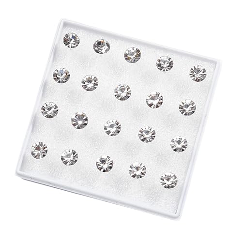 Stilvolle Kubische Zirkonia Bolzen Tragbarer Allergie Widerstands Ohrring Set Mit Harzrücken Klare Kubische Zirkonia Ohrstollen Anti Allergie Ohrringe von Fahoujs