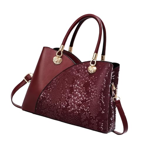 Stilvolle PU Leder Umhängetasche Für Frauen Geräumige Handtasche Mit Verstellbarem Riemen Täglich 2025 Crossbody Taschen Mehrzweck Für Mütter Mittleren Alters von Fahoujs