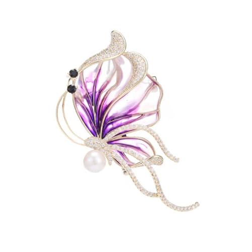 Strasssteine ​​Cloisonne Butterfly Brosche Pin Handgefertigtes Bestell von Fahoujs
