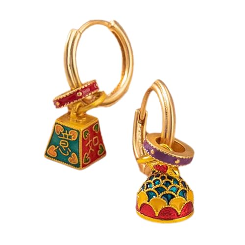 Stylische Ohrmanschette Neue Chinesische Stile Tropfende Ölohrringe Modische Ohrschnallen Vintage Accessoire Für Frauen Mädchen Unverwechselbare Weibliche Ornamente von Fahoujs