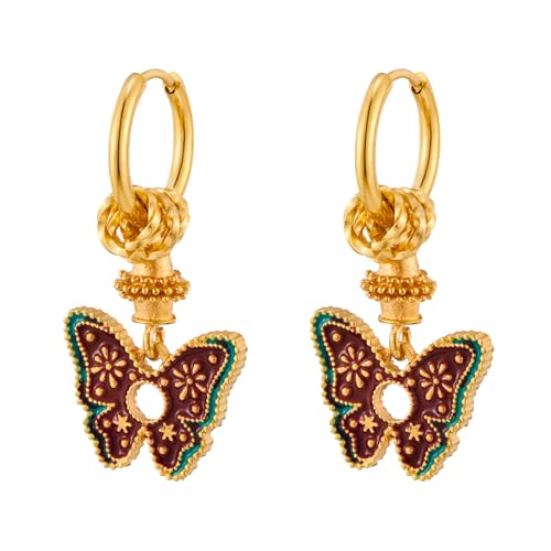 Stylische Ohrmanschette Neue Chinesische Stile Tropfende Ölohrringe Modische Ohrschnallen Vintage Accessoire Für Frauen Mädchen Unverwechselbare Weibliche Ornamente von Fahoujs