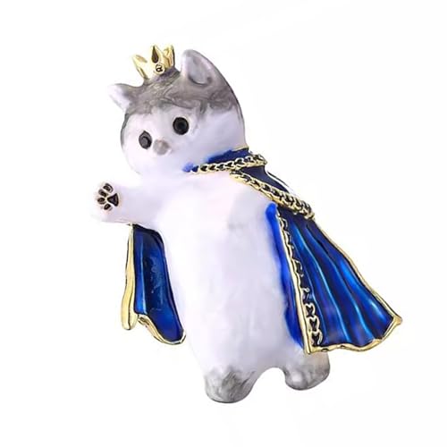 Stylish Animal Revers Pin Cats King Form Brosche Für Rucksäcke Jacken Dekoration Elegantes Abzeichen Für Taschen Und Hüte Modeschmuck von Fahoujs