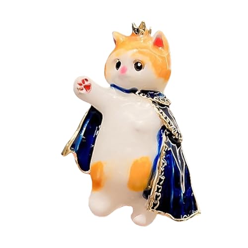 Stylish Animal Revers Pin Cats King Form Brosche Für Rucksäcke Jacken Dekoration Elegantes Abzeichen Für Taschen Und Hüte Modeschmuck von Fahoujs