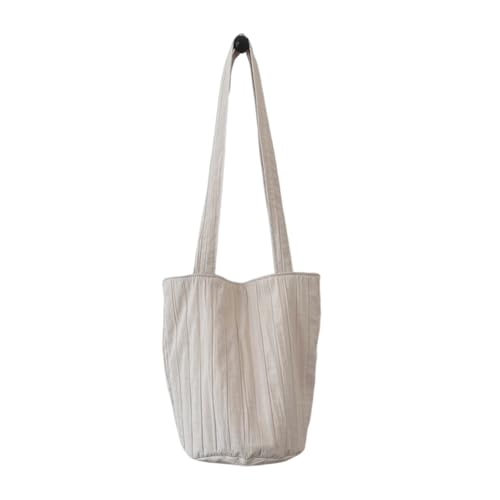 Trendy Falten Streifen Handheld Käufer Beutel Faltbare Kompakte Umhängetasche Polyester Unterarm Pack Für Frauen Eimer von Fahoujs