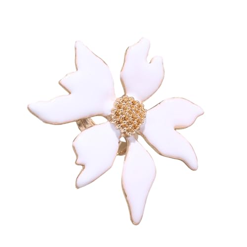 Übertriebene Große Blütenblätter Blumenfinger Ringe Mode Accessoire Für Frauen Grunge Schmuck Statement Styles Übertriebene Blumenringe von Fahoujs