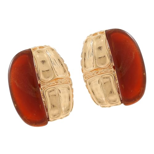 Unregelmäßige Braune Braune Bernsteinohrringe Von Frauen Retro Übertrieben Styles Legierungsschmuck Für Und Winteroutfits Statement Ohrringe Für Frauen von Fahoujs