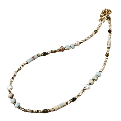 Unregelmäßige Natursteine Und Perlen Halskette Einstellbare Länge Neckkette Für Frauen Männer Vintage Schmuck Geschenk Unregelmäßige Steine Choker Choker Unregelmäßige Natursteine Und Perlen Halskette Einstellbare Länge Neckkette Für Frauen Männer Vintage Schmuck Geschenk Unregelmäßige Steine Choker Choker von Fahoujs