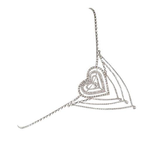 Verstellbare Strasskettenkette Mit Funkelnden Künstlichen Kristallen Für Modische Trendige Körperkette Von Frauen Und Mädchen von Fahoujs