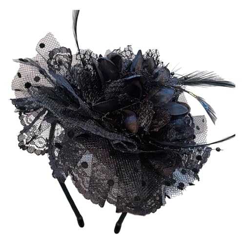 Vintage Veil Hairhoop Federed Fascinator Stirnband Für Frauen Soziale Veranstaltung Alle Passenden Rollenspiele Kopfwege Party Requisiten Formelle Veranstaltung Accessoire von Fahoujs
