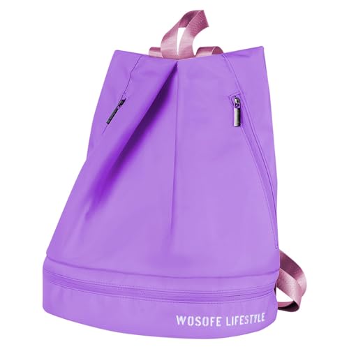 Wasserdichte Reisetasche für Damen und Herren, Golfschuhe, Rucksack, groß, Sporttasche mit Schuhfach, Schuhfach, violett von Fahoujs