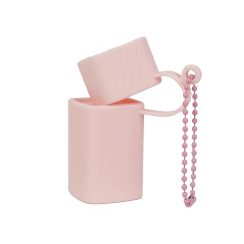 Wiederverwendbarer Silikon Lippenstifthalter Tragbarer Lipgloss Organisierter Schutzpraxis Für Frauen Mädchen Reisen Essentielles Anti Schlupf Lippenstifthalter Keychain von Fahoujs