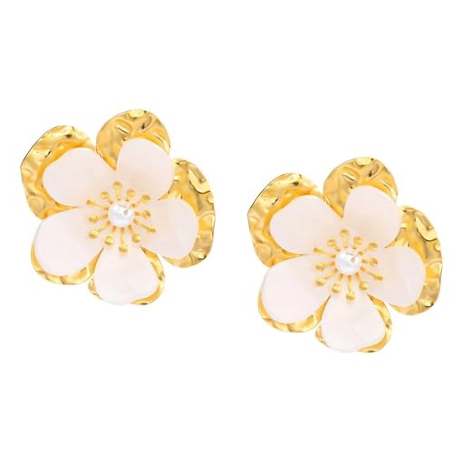 Zeitgenössische Unregelmäßige Blumenohrringe Bequeme Ohrohrohrstifte Modezubehör Für Partys Und Alltägliche Ohrfits Alltagsfeier Ohrringe von Fahoujs