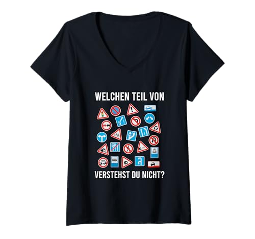 Damen Fahrlehrer, welches Teil Sie nicht verstehen Fahrschule T-Shirt mit V-Ausschnitt Damen Fahrlehrer, welches Teil Sie nicht verstehen Fahrschule T-Shirt mit V-Ausschnitt von Fahrlehrer Geschenk & Lustige Sprüche