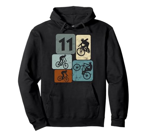 11 Jahre Jungs Radfahrer 11. Geburtstag Fahrrad Mountainbike Pullover Hoodie von Fahrrad Geburtstagsshirt Jungen & Mädchen Biken